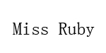 Miss Ruby