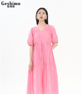 歌诗陌,夏季新品,连衣裙,时尚,裙子,棉麻,休闲