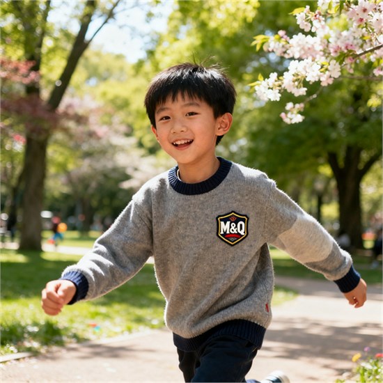 唛之啾M&Q男童毛衣暖护秋日，解锁舒适与文气穿搭