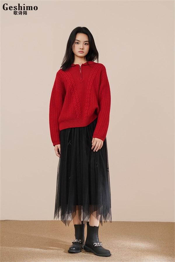 歌诗陌女装 针织新季,极简与复古