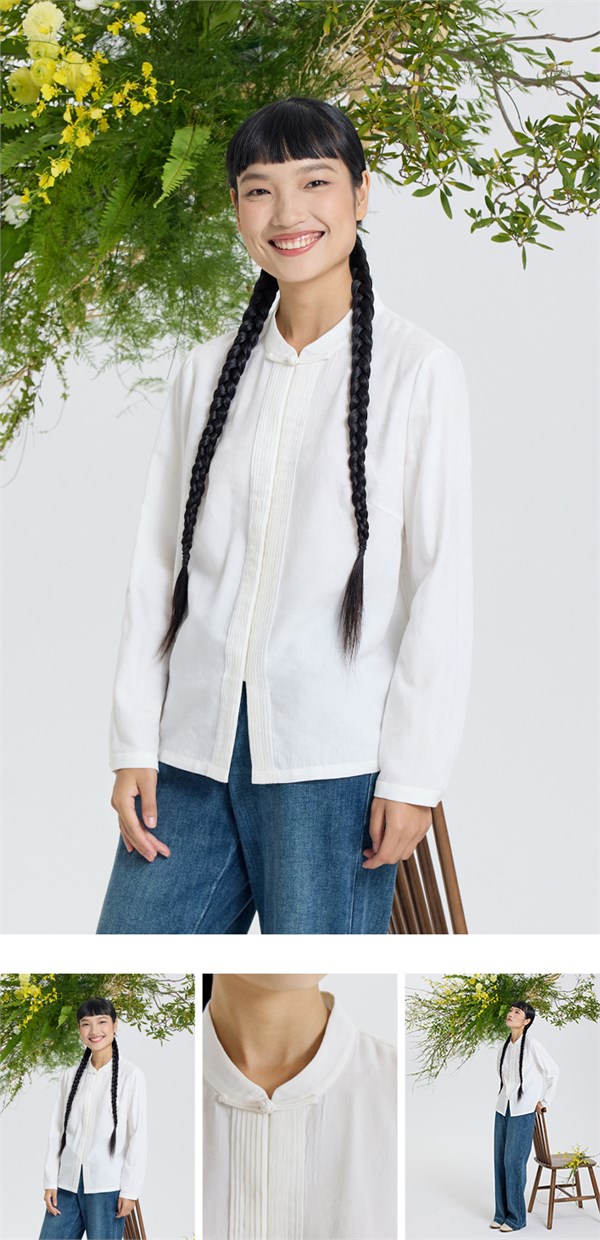 一袭花影满衣，半窗春色入怀