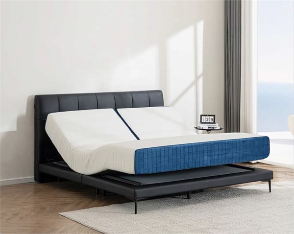 利豪家諾半分體電動智能床墊，頭部半分體獨立調(diào)節(jié)、內(nèi)置無感睡眠監(jiān)測儀、3D偏硬舒適睡感4099元起