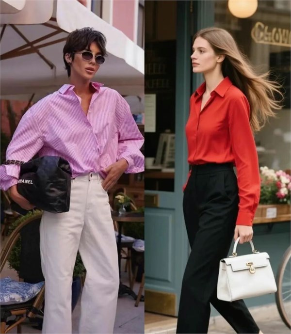 衬衫+西装裤/牛仔裤：一衣穿出春日职场与休闲的双重精致