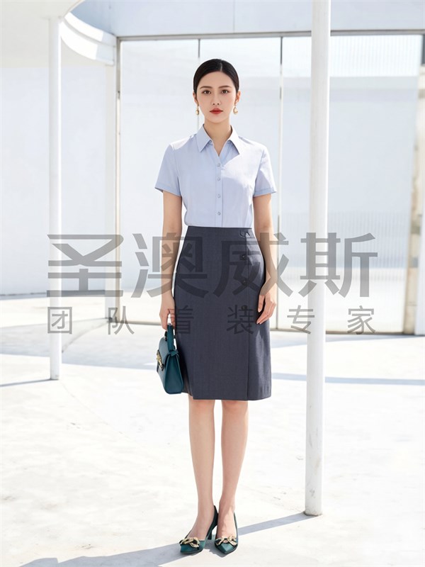 圣澳威斯团体定制白衬衫半身套装,为企业形象注入专业力量