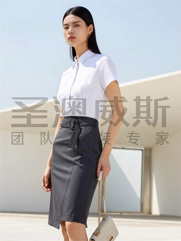 圣澳威斯团体定制白衬衫半身套装,为企业形象注入专业力量