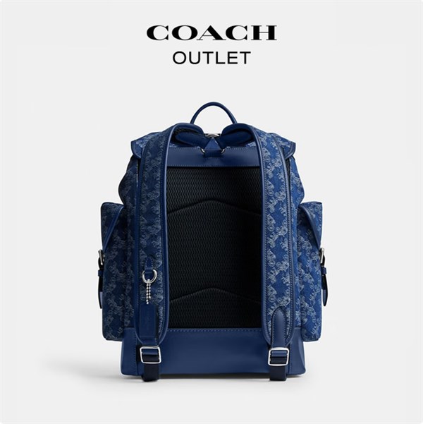 COACH 男士馬車圖案印花雙肩包 HITCH
