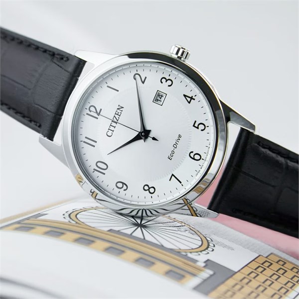 西铁城（CITIZEN）光动能男女士手表 情侣系列腕表 商务休闲简约 生日礼物 AW1231-07A 男表