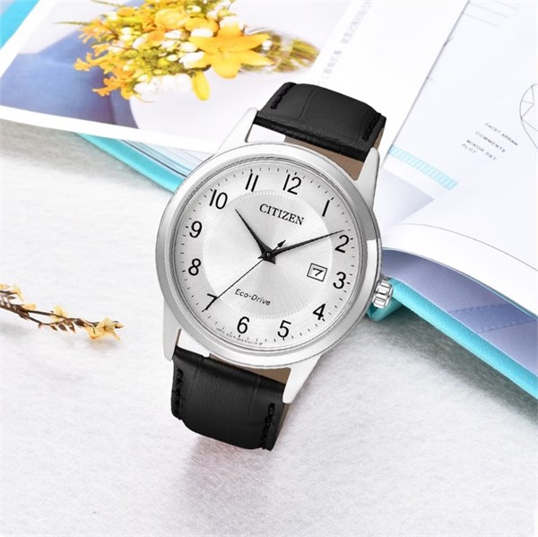 西铁城（CITIZEN）光动能男女士手表 情侣系列腕表 商务休闲简约 生日礼物 AW1231-07A 男表