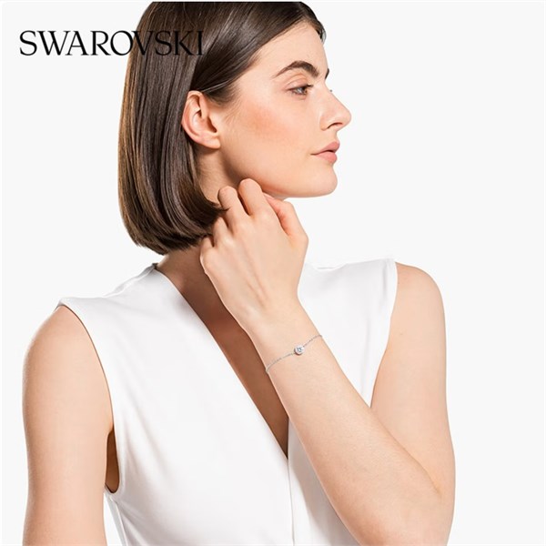 施華洛世奇（SWAROVSKI）【生日禮物】Una125周年紀(jì)念款手鐲手鏈女輕奢送女友女 125周年 白色5567934