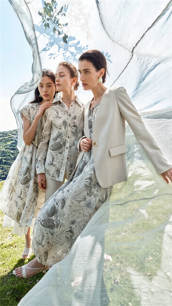 JESSIE杰西夏品：披一缕春风，邂逅印花、裙摆与西装雅韵