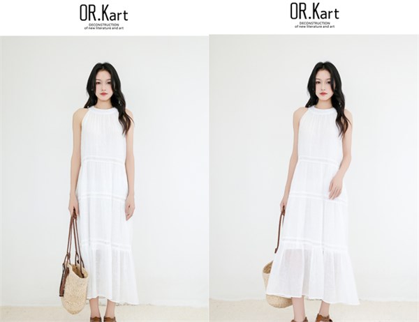 这个夏天，与OR.Kart纯白拼接裙共赴一场法式甜美之约