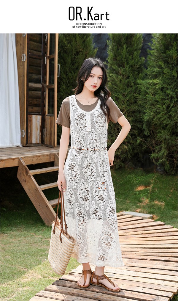 解构女装26春款：蕾丝镂空两件套，休闲时尚新密码