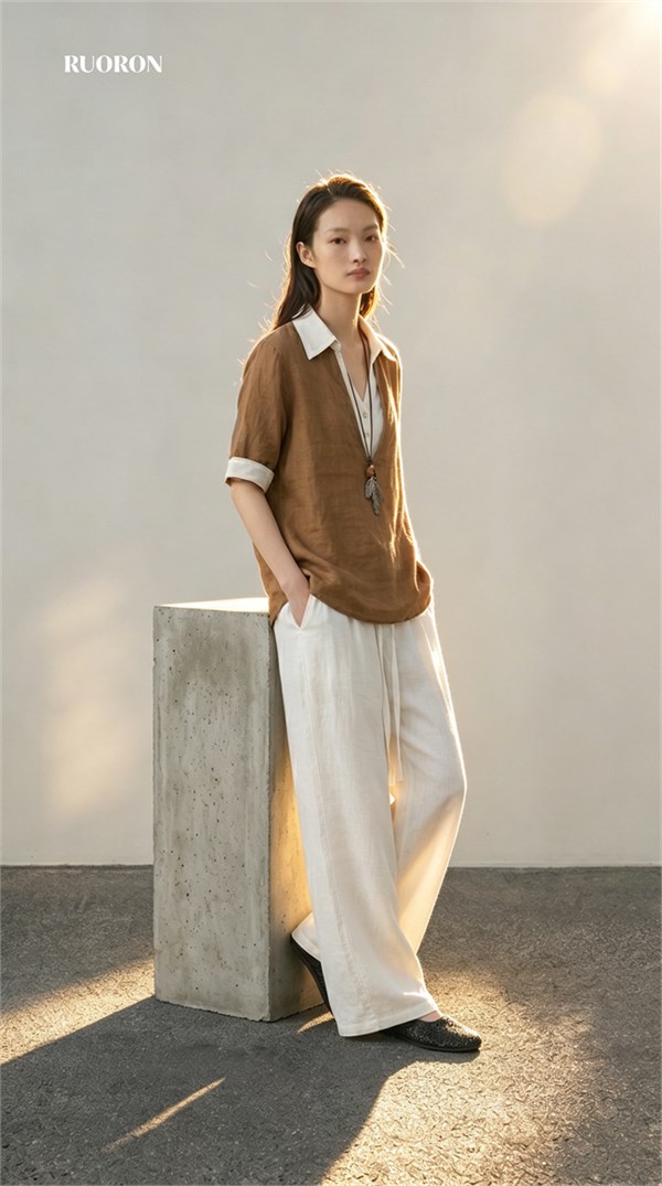 当亚麻遇见侘寂美学：RUORON用自然肌理，写就都市女性的松弛哲学