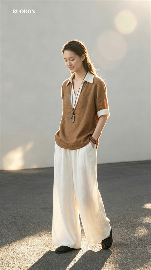 当亚麻遇见侘寂美学：RUORON用自然肌理，写就都市女性的松弛哲学