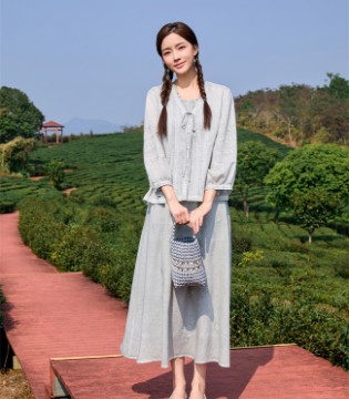 曼茜纱,女装,文艺风,套装
