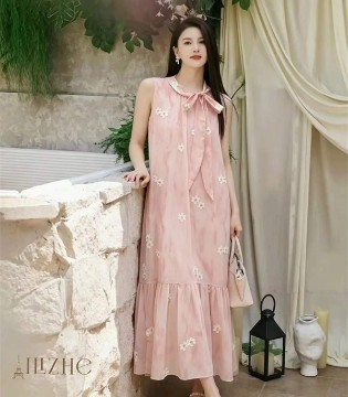 艾丽哲,女装,连衣裙,粉色连衣裙,显瘦连衣裙