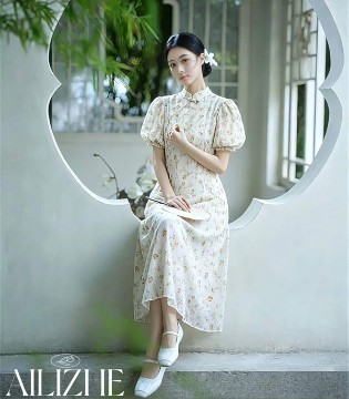 艾丽哲女装,旗袍,新中式,改良旗袍