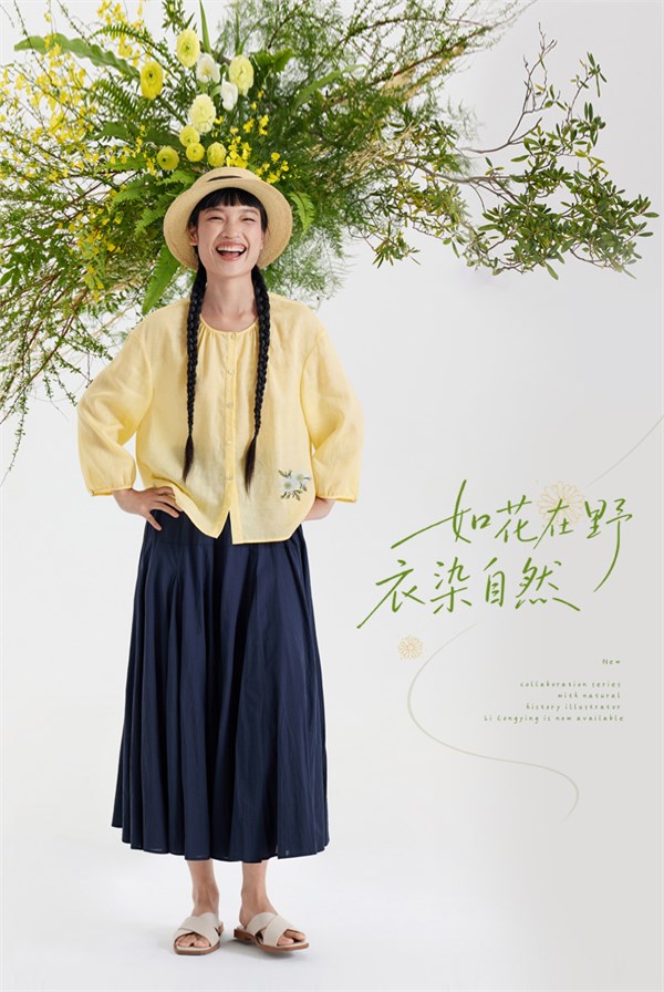 补丁生活，手绘蒲公英 如花在野，衣染自然