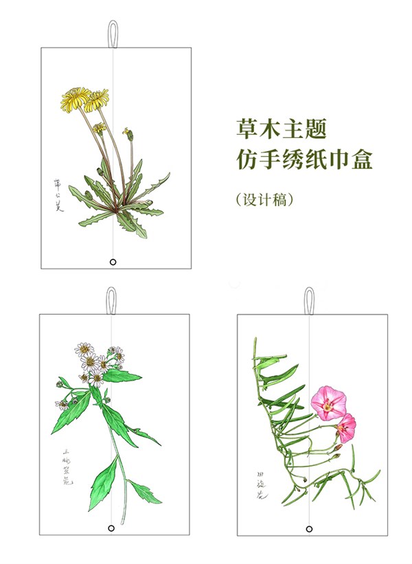 补丁生活，手绘蒲公英 如花在野，衣染自然
