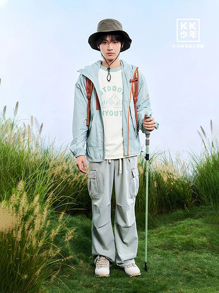 KK少年童装品牌2025春夏少年装轻薄防晒衣