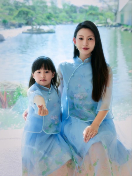 琳麦罗(LYNN & MILO)甜美公主风可爱亲子装连衣裙2025夏季新款