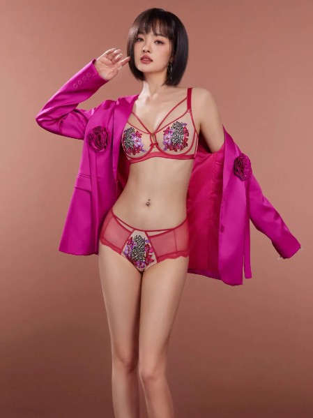 纤美(MYSHAPELY)内衣性感蕾丝亲肤透气内衣2025夏季新款