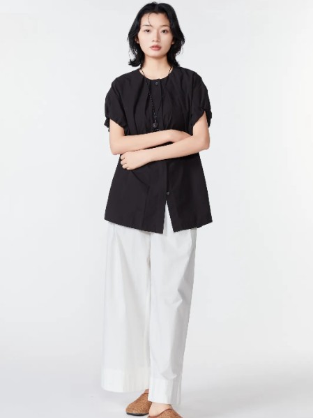 唯弋VIS＆VIO(VIS＆VIO)女装休闲宽松舒适透气短袖2025夏季新款