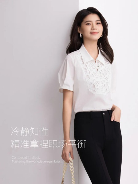 优美世界(umisky)知性职场OL通勤轻奢衬衫短袖2025夏季新款