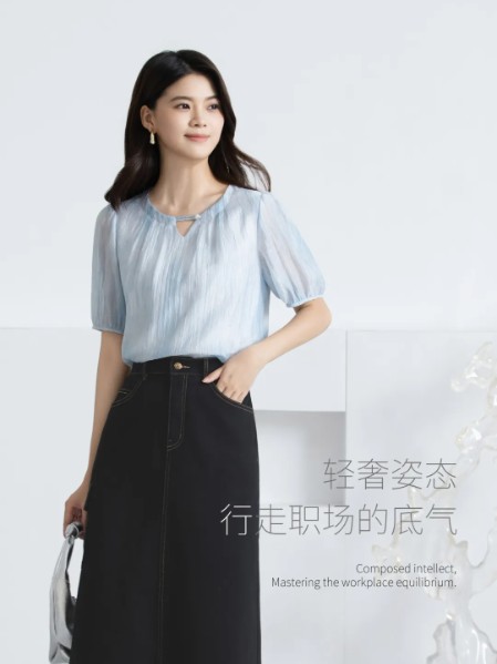 优美世界(umisky)知性职场OL通勤轻奢衬衫短袖2025夏季新款