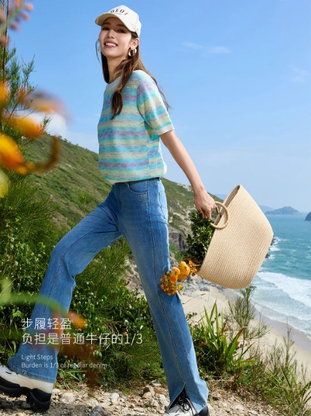 优美世界(umisky)女装休闲知性宽松舒适女短袖2025夏季新款