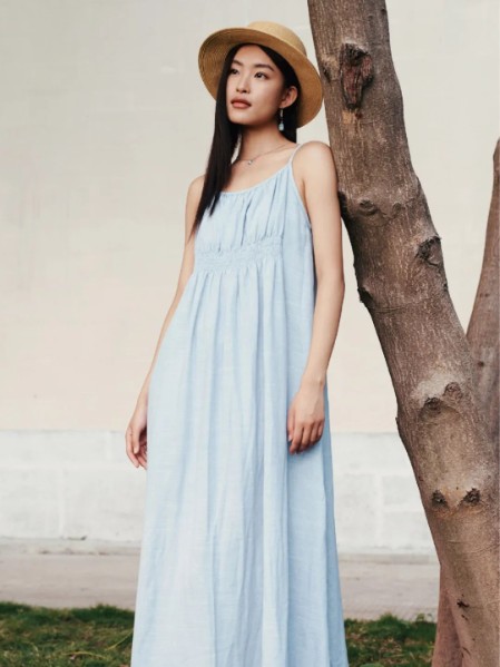 H+3女装轻氧欧若风连衣裙2025夏季新款