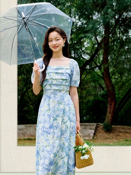茵曼(INMAN)女装淑女温柔2025夏装新款