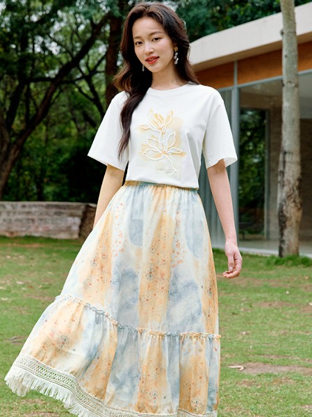 茵曼(INMAN)女装淑女温柔2025夏装新款