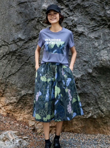 苏昔(SOULCELL苏昔)女装时尚印花透气短袖2025夏季新款
