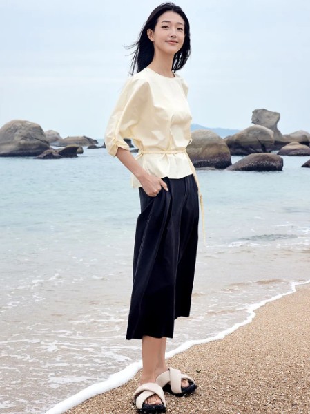 ANNOTATE 注释女装棉麻亲肤宽松女装2025夏季新款