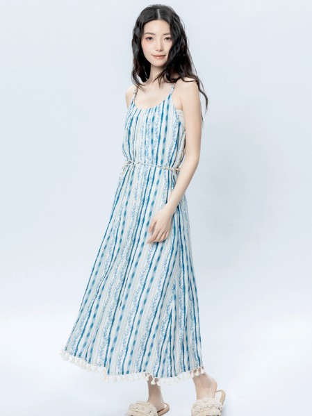 欧微女装甜美气质田园风连衣裙2025夏季新款