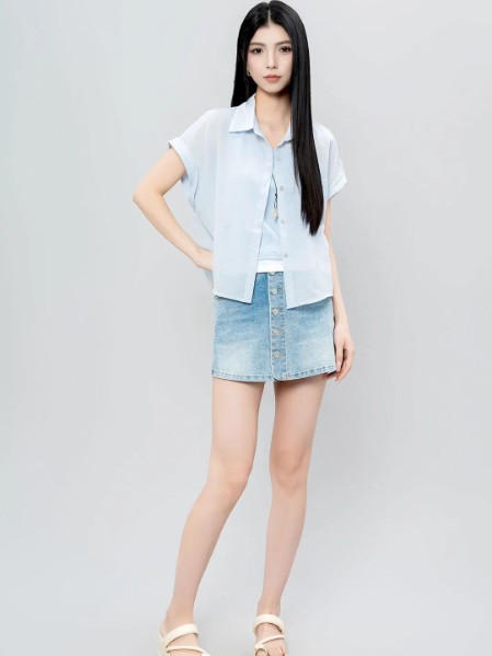欧微女装品牌时尚气质淑女短袖2025夏季新款