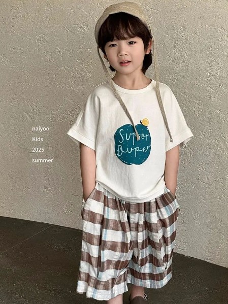 NAIYOO童装纯棉舒适可爱短袖2025夏季新款