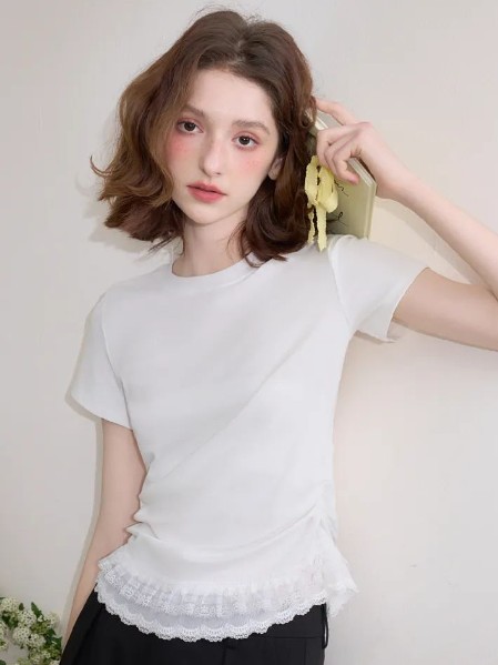 西遇-WESTLINK轻盈甜美淑女短袖2025夏季新款