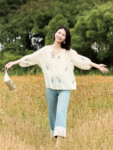 joy speaker桔尚亚麻透气舒适简洁女装2025夏季新款