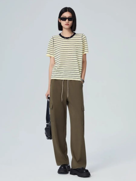 普普风(FGFEEL)女装休闲卡其色工装长裤2025秋季新品
