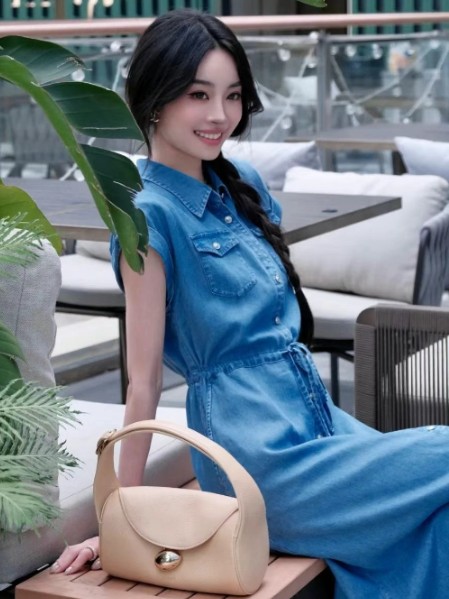 杰西(杰西JESSIE)女装优雅柔美气质短袖2025夏季新款