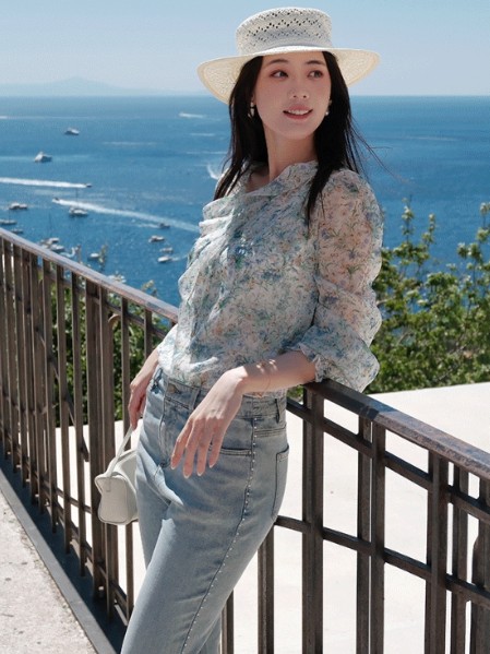 杰西(杰西JESSIE)女装优雅柔美气质短袖2025夏季新款