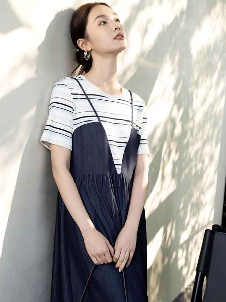 如缤RUBIN女装休闲百搭简约短袖2025夏季新款