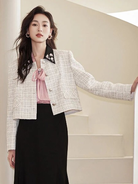珞娜女装知性优雅气质2025新款