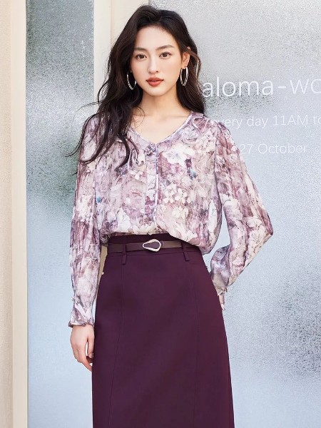珞娜女装知性优雅气质2025新款
