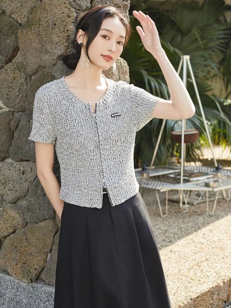 珞娜女装知性优雅气质2025新款