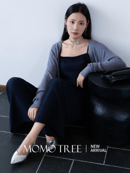 MOMOTREE女装品牌气质优雅针织短袖2025新款