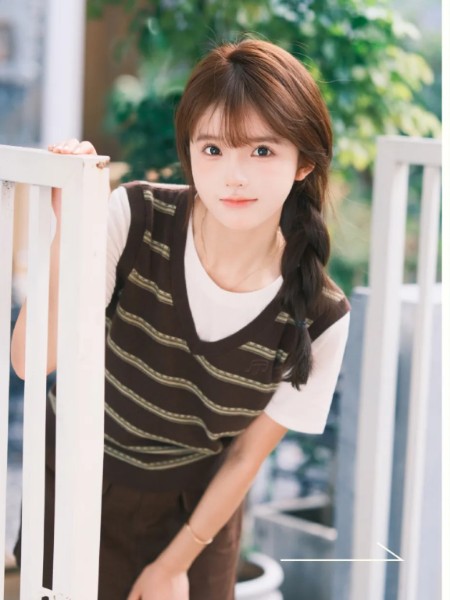 拉谷谷(La go go)女装品牌松弛感条纹针织短袖2025新品