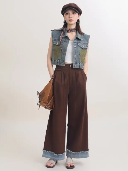美丽穿女装品牌摩登复古牛仔度假风2025秋季新品